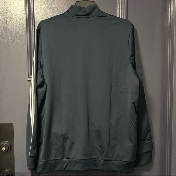 Adidas Full Zip Jacket with Pockets Navy Blue and White 2XL - Picture 2 of 3